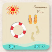 Sommerküste Getränkeuntersetzer (Vorderseite)