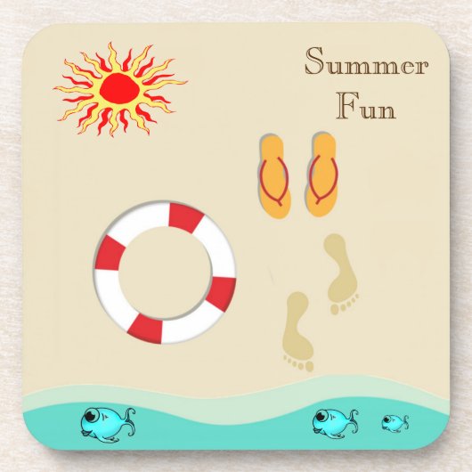 Sommerküste Getränkeuntersetzer (Vorderseite)