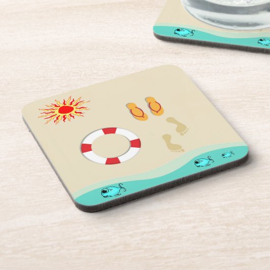Sommerküste Getränkeuntersetzer (Linke Seite)