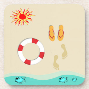 Sommerküste Getränkeuntersetzer