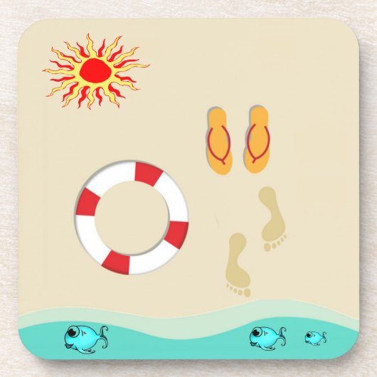Sommerküste Getränkeuntersetzer (Vorderseite)