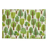 Sommerküste: Grünes, nahtloses Muster Kissenbezug (Rückseite)