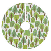 Sommerküste: Grünes, nahtloses Muster Polyester Weihnachtsbaumdecke (Vorderseite)