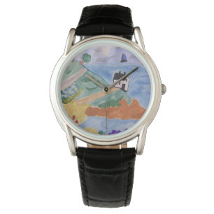 Sommerküste und Blume Armbanduhr