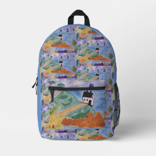 Sommerküste und Blume Bedruckter Rucksack