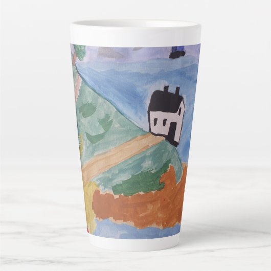 Sommerküste und Blume Milchtasse (Vorderseite)