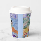 Sommerküste und Blume Papier Cups Pappbecher (Links)