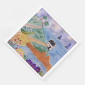 Sommerküste und Blume Papier Napkins Serviette (Ecke)