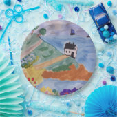 Sommerküste und Blume Papierplatte Pappteller (Party)