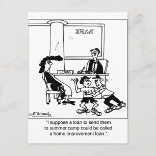 Sommerlager als Zuhause-Verbesserungsdarlehen Postkarte