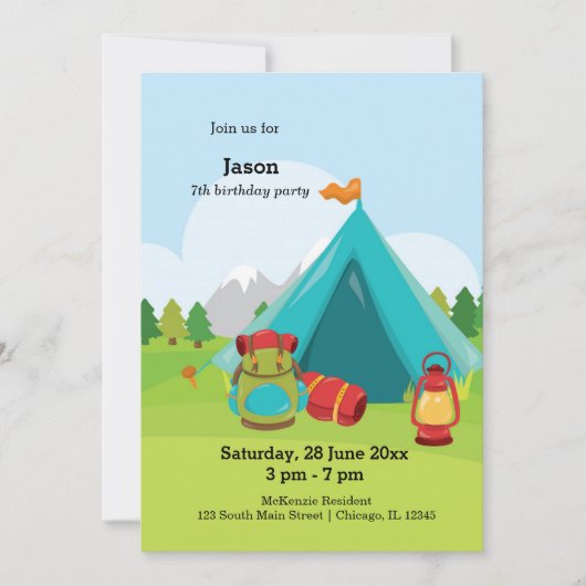 Sommerlager Einladung (Vorderseite)