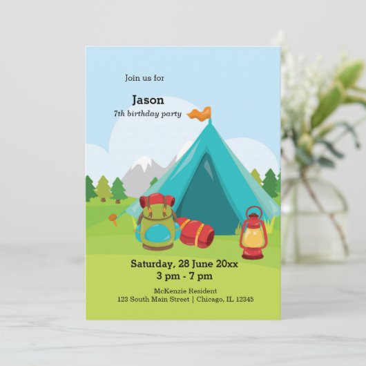 Sommerlager Einladung (Stehend Vorderseite)