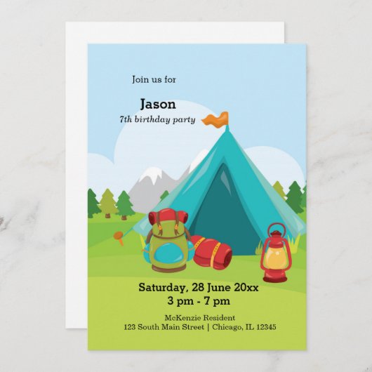 Sommerlager Einladung (Vorne/Hinten)