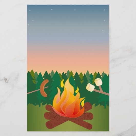 Sommerlager Feuer Hot Dogs und S'mores Flyer (Vorne)