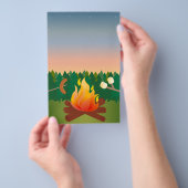 Sommerlager Feuer Hot Dogs und S'mores Flyer (Handgriff)