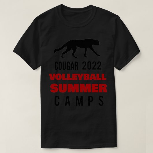 Sommerlager für Cougar-Volleyball T-Shirt (Design vorne)