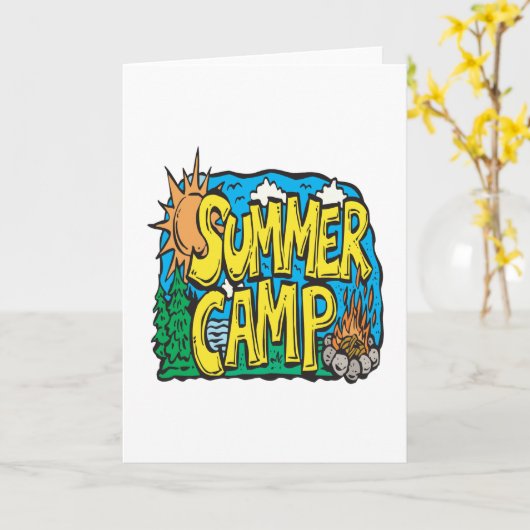 Sommerlager Karte (Gelbe Blume)