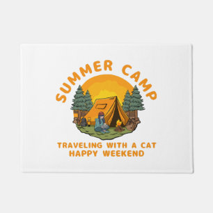 Sommerlager mit Katze Fußmatte