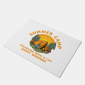 Sommerlager mit Katze Fußmatte (Schrägansicht)