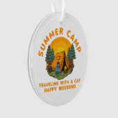 Sommerlager mit Katze Ornament (Vorderseite)