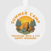 Sommerlager mit Katze Ornament (Rückseite)