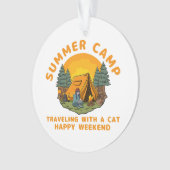 Sommerlager mit Katze Ornament (Vorderseite)