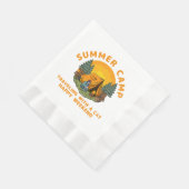 Sommerlager mit Katze Serviette (Ecke)