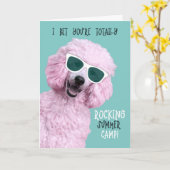 Sommerlager Pink Poodle Rocking it Card Karte (Gelbe Blume)