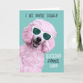Sommerlager Pink Poodle Rocking it Card Karte