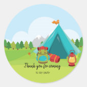 Sommerlager Runder Aufkleber (Vorderseite)