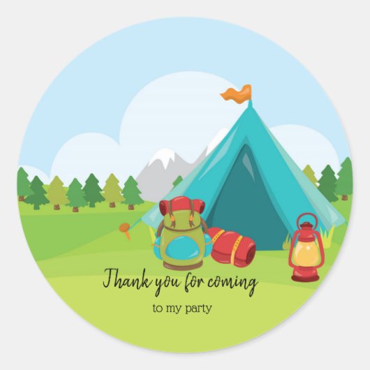 Sommerlager Runder Aufkleber (Vorderseite)