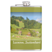 Sommerlandschaft in der Schweiz Flachmann (Vorderseite)