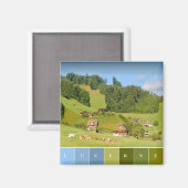Sommerlandschaft in der Schweiz Magnet (Vorderseite/Rückseite)