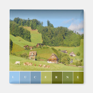 Sommerlandschaft in der Schweiz Magnet