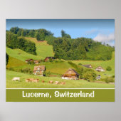 Sommerlandschaft in der Schweiz Poster (Vorne)