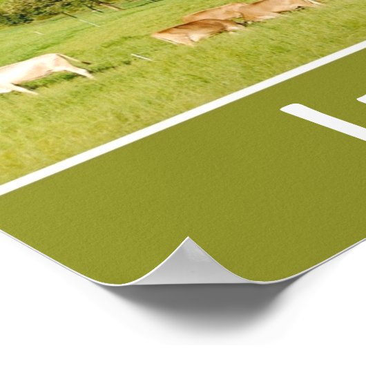 Sommerlandschaft in der Schweiz Poster (Ecke)