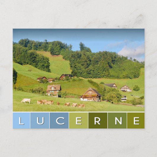 Sommerlandschaft in der Schweiz Postkarte (Vorderseite)