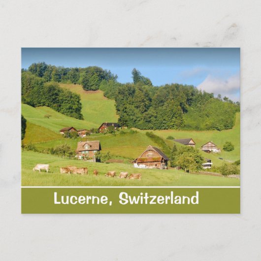 Sommerlandschaft in der Schweiz Postkarte (Vorderseite)
