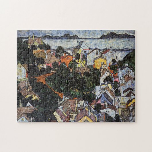 Sommerlandschaft Krumau von Egon Schiele Puzzle (Horizontal)