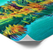 Sommerlandschaft Landschaft A4 Poster (Ecke)