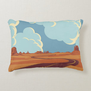 Sommerlandschaft mit einer leeren kurvenreichen St Dekokissen