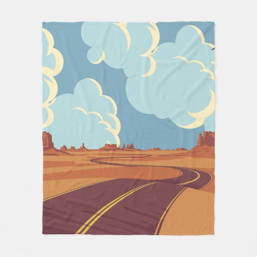 Sommerlandschaft mit einer leeren kurvenreichen St Fleecedecke (Vorderseite)