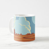 Sommerlandschaft mit einer leeren kurvenreichen St Kaffeetasse (Vorderseite Links)