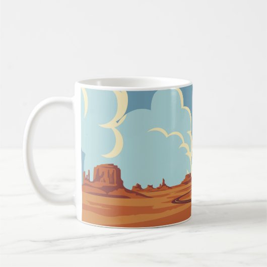 Sommerlandschaft mit einer leeren kurvenreichen St Kaffeetasse (Links)