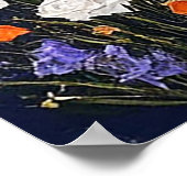 Sommerlandschaft mit Wildblumen und Bäumen Poster (Ecke)