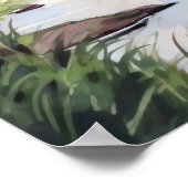 Sommerlandschaft Wasserfarbe Poster (Ecke)