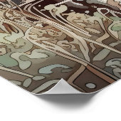 Sommerlandschaft Wasserfarbe Poster (Ecke)