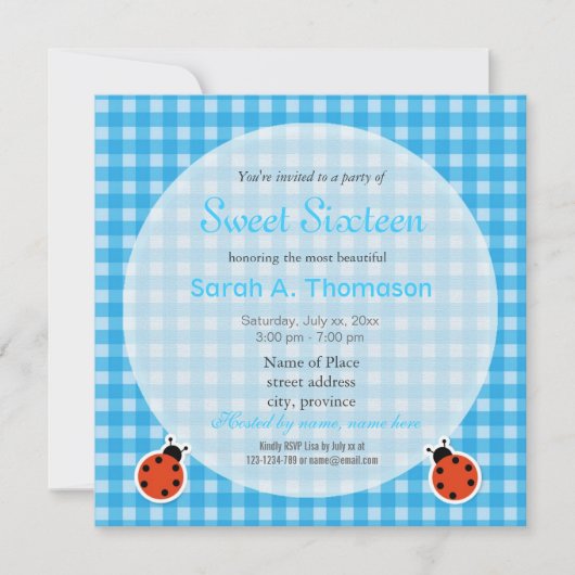 Sommerlandspass 16 . Geburtstag Geburtstag Einladung (Vorderseite)