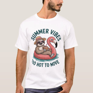 Sommerlaune Faultier Lustig Faul Treiben T-Shirt