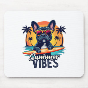 Sommerlaune für Tierliebhaber, Hunde-Surfer-Liebha Mousepad